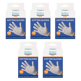 Better Home Care Now Cotton Gloves Small Bundle of 5