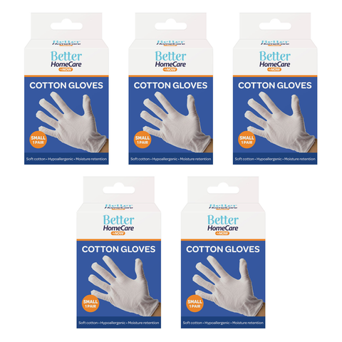 Better Home Care Now Cotton Gloves Small Bundle of 5