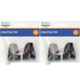 Better Home Care Now Crutch Tips Rubber NonSlip End Bottom Black 19mm 2x 2 Pack