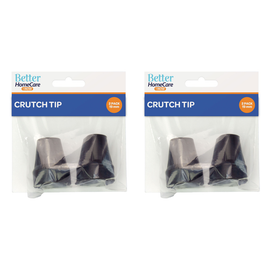 Better HomeCare Now Crutch Tips Rubber NonSlip End Bottom Black 19mm 2x 2 Pack