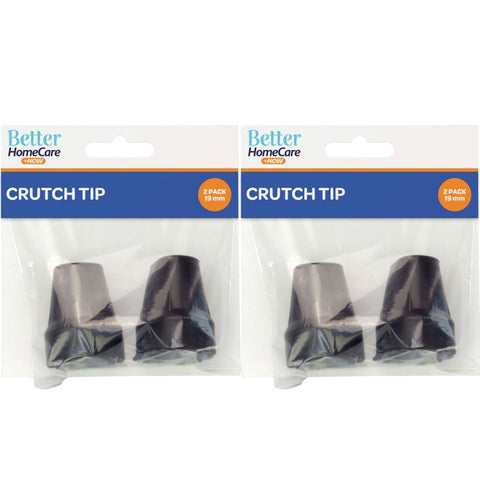 Better Home Care Now Crutch Tips Rubber NonSlip End Bottom Black 19mm 2x 2 Pack