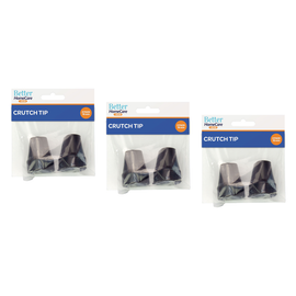 Better Home Care Now Crutch Tips Rubber Non Slip 19mm Black Bundle of 3
