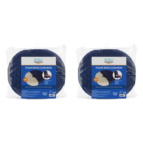 Better HomeCare Now Foam Ring Support Cushion Washable Cover 38x44x10cm 2 Pack