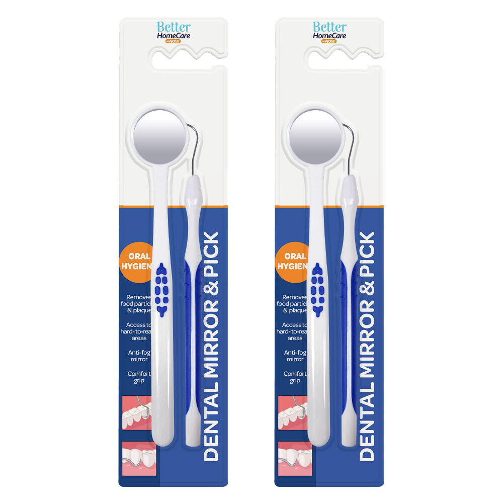 Better Home Care Now Dental Mirror and Pick 2 Pack for Fresher Breath