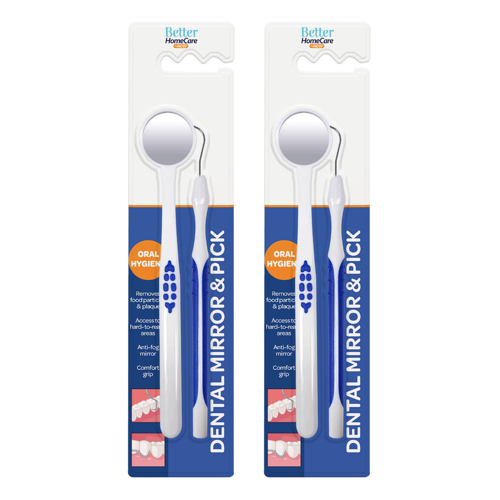 Better HomeCare Now Dental Mirror and Pick 2 Pack for Fresher Breath