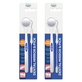 Better Home Care Now Dental Mirror and Pick 2 Pack for Fresher Breath