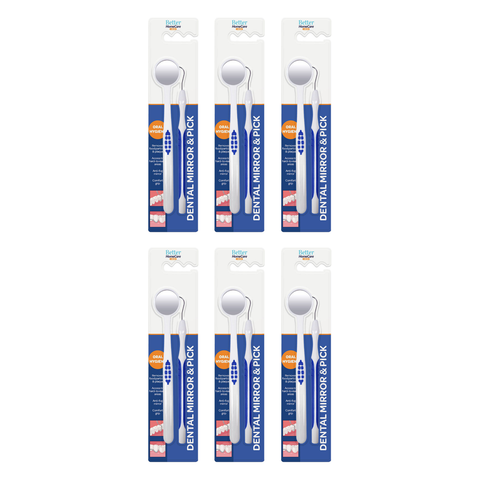 Better Home Care Now Dental Mirror and Pick Bundle of 6 Oral Care Tools