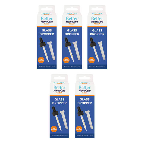Better Home Care Now Glass Eye Dropper Bundle of 5