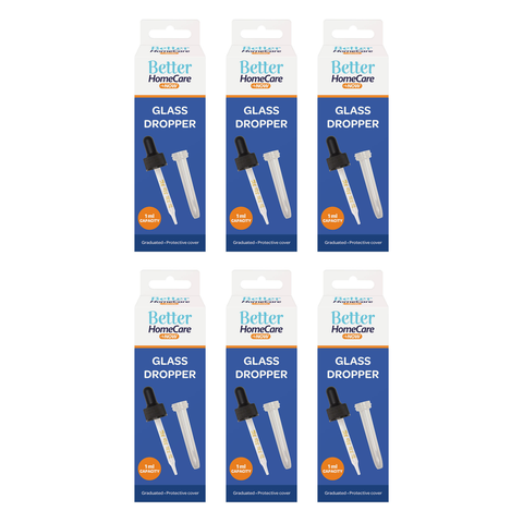 Better Home Care Now Glass Eye Dropper Bundle of 6