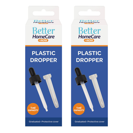 Better HomeCare Now Plastic Eye Dropper 2 Pack Accurate Pipette