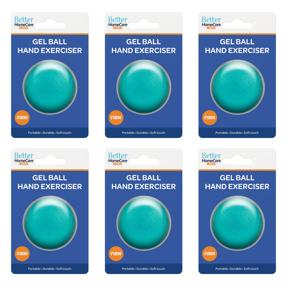 Better Home Care Now 6 Pack Gel Exercise Ball for Hand Therapy and Stress Relief