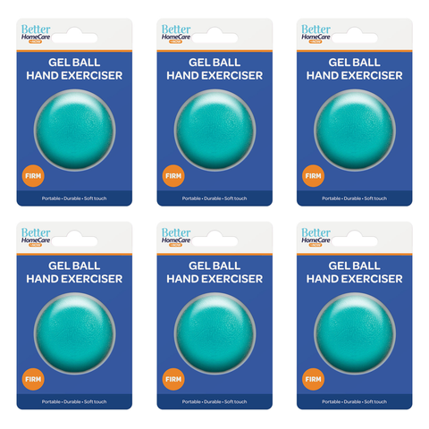 Better Home Care Now 6 Pack Gel Exercise Ball for Hand Therapy and Stress Relief