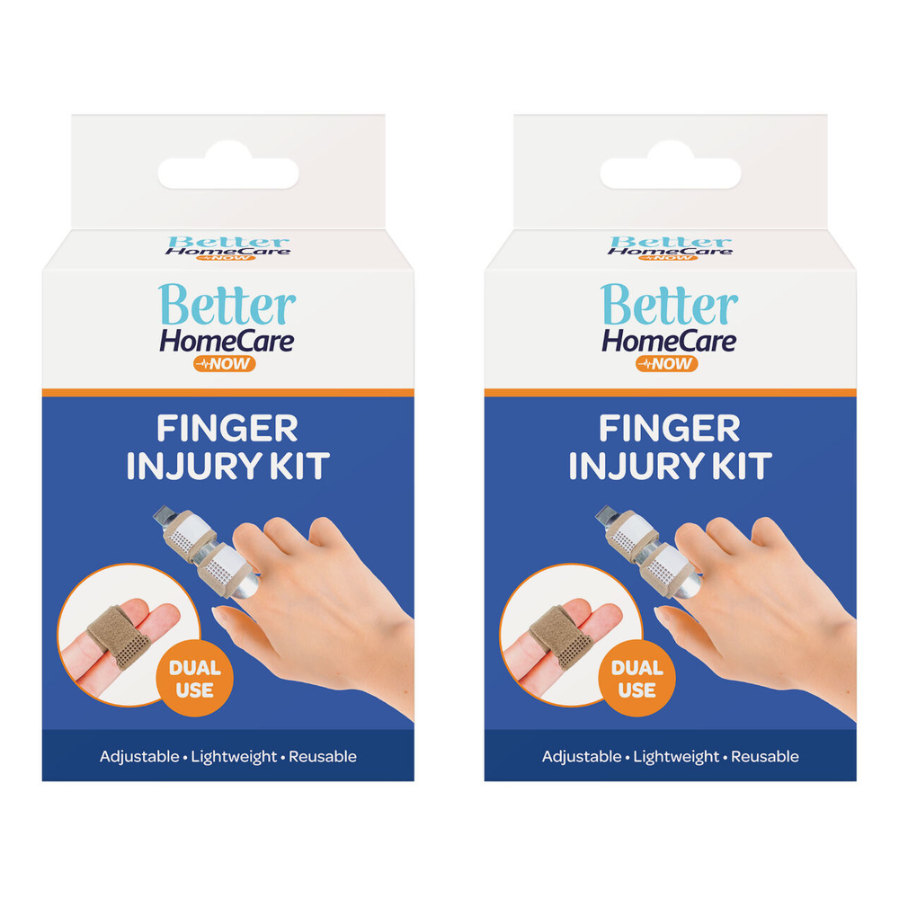 Better HomeCare Now 3 Piece Finger Injury Kit Splint and Tape x 2