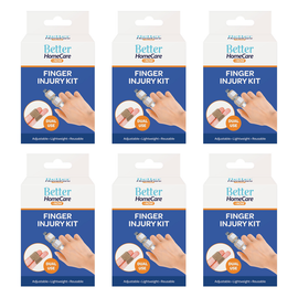 Better Home Care Now 6 Pack Finger Injury Kit Splint and Tape