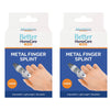 Better Home Care Now Metal Finger Splint Large 2 Pack Hook and Loop Straps