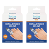 Better HomeCare Now Metal Finger Splint Large 2 Pack Hook and Loop Straps