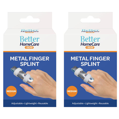 Better Home Care Now Metal Finger Splint Medium 2 Pack Support Stabilizer