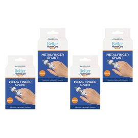 Better Home Care Now Finger Splint Metal Medium 4 Pack Support Immobilizer