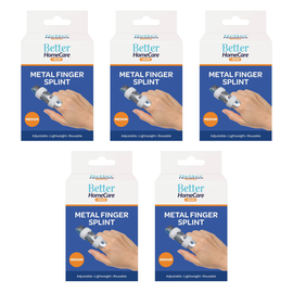 Better Home Care Now Metal Finger Splint Medium Pack of 5 Bundle