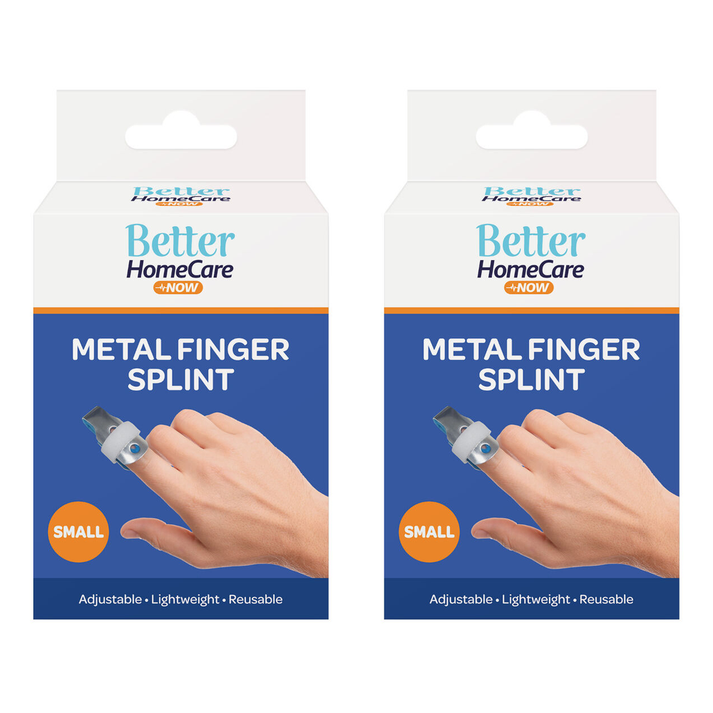 Better HomeCare Now Metal Finger Splint Small Pack of 2 Support Stabiliser