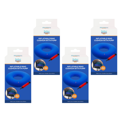 Better Home Care Now 4 Pack Pressure Relief Inflatable Ring Cushion 34cm