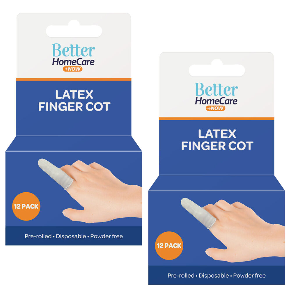 Better Home Care Now Latex Finger Cots Pack 24 Durable Protective Fits Most