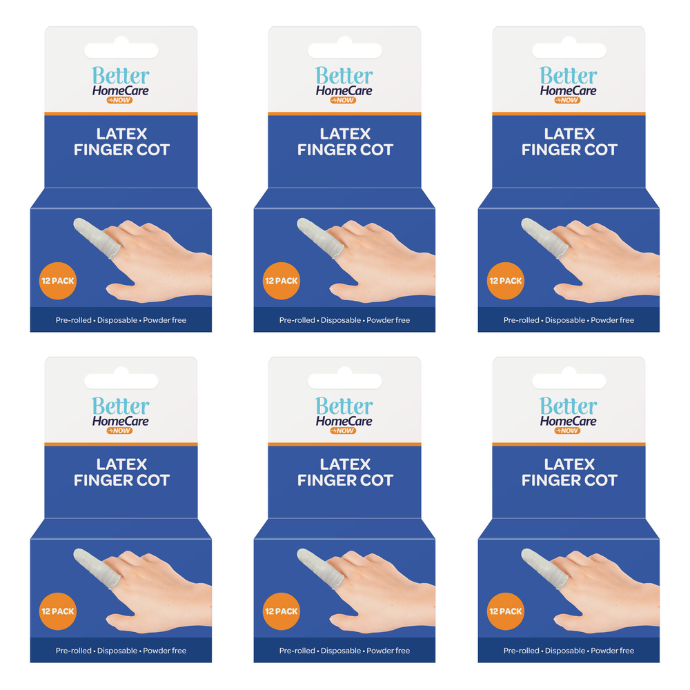 Better Home Care Now Latex Finger Cots Bundle 6 Pack