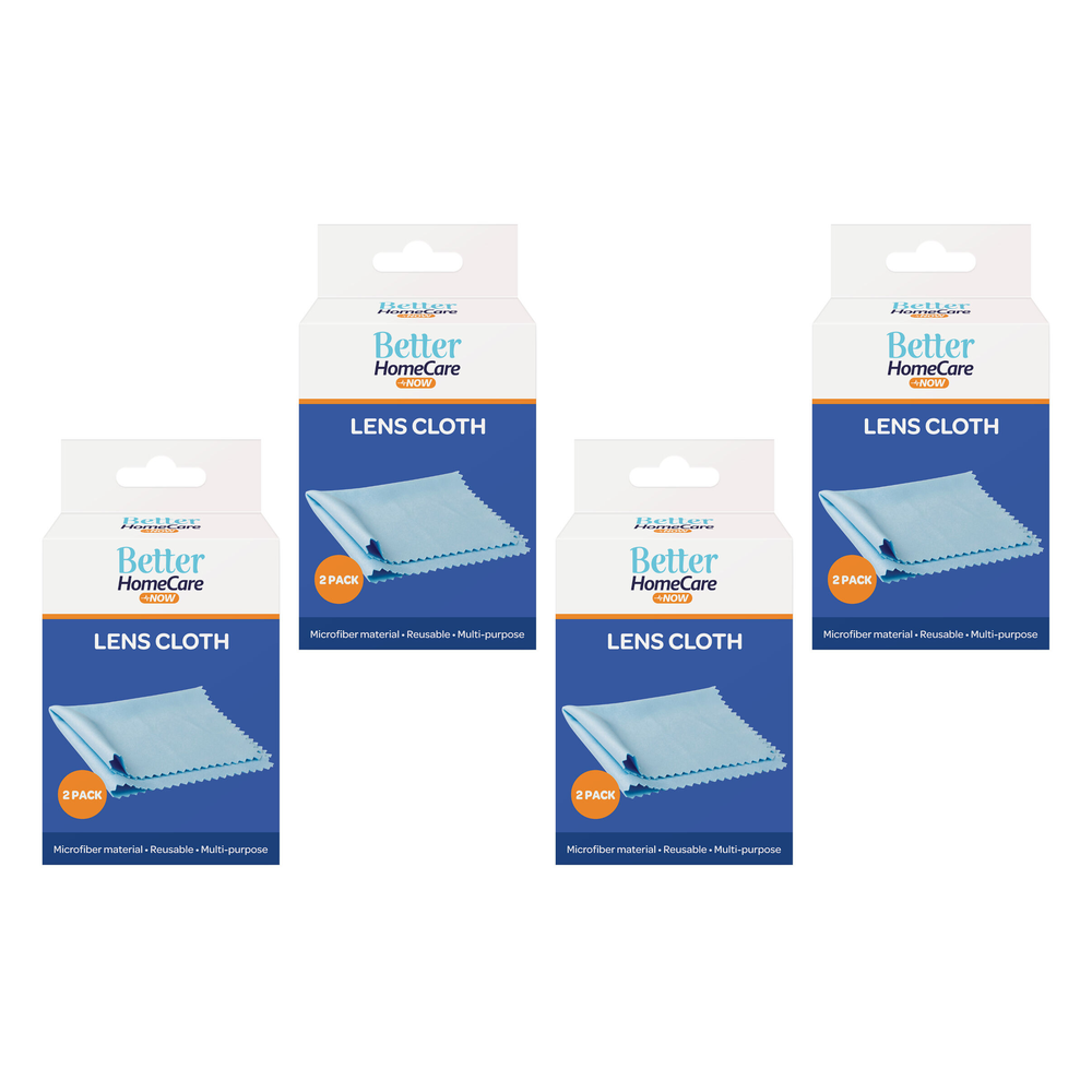 Better Home Care Now Lens Cloth 13 x 13cm Microfiber 2pc Bundle of 4
