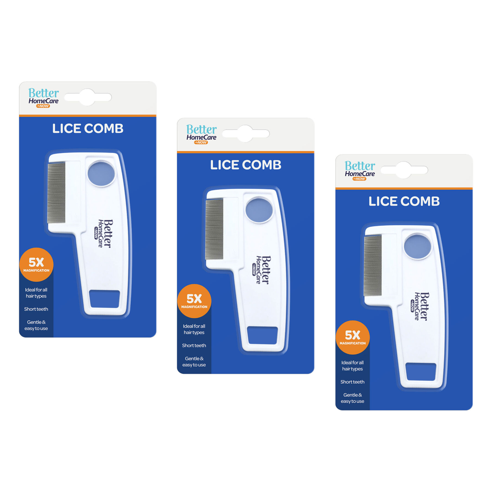 Better Home Care Now Lice Comb Short Tooth 5x Magnifier Bundle of 3