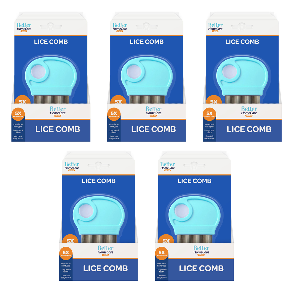 Better Homecare Now Lice Comb With Magnifier Pack of 5 Precision Nit Comb