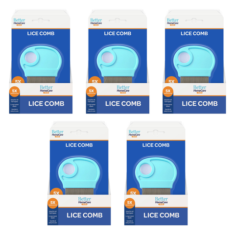 Better Homecare Now Lice Comb With Magnifier Pack of 5 Precision Nit Comb