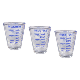Better Home Care Now Bundle of 3 30ml Glass Medicine Measuring Cup