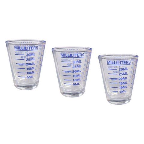 Better Home Care Now Bundle of 3 30ml Glass Medicine Measuring Cup