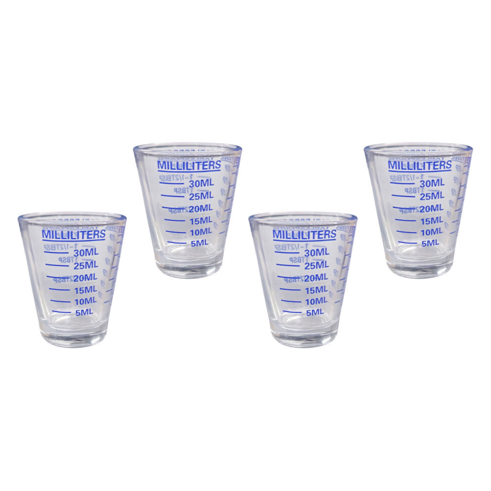 Better Home Care Now 30ml Glass Medicine Measuring Cup Bundle of 4