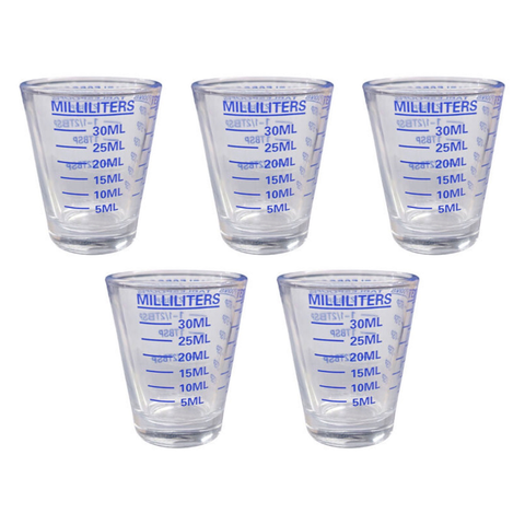 Better Home Care Now Medicine Measuring Glass Cup 30ml Bundle 5 Pack