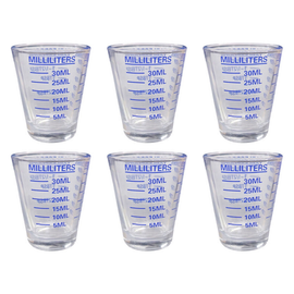 Better Home Care Now 30ml Glass Medicine Measuring Cup Bundle of 6