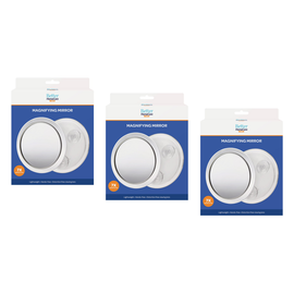Better Home Care Now 3 Pack 17cm 7x Magnifying Mirror with Suction Cups