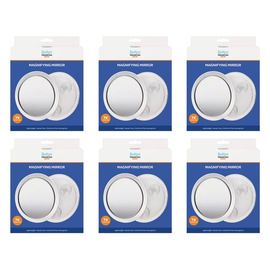 Better Home Care Now 6 Pack 7x 17cm Magnifying Mirror with Suction Cups