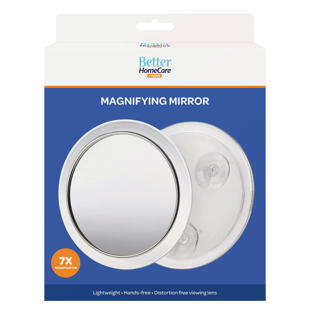 Better Home Care Now 7 x Magnifying Mirror 17cm With Suction Cups