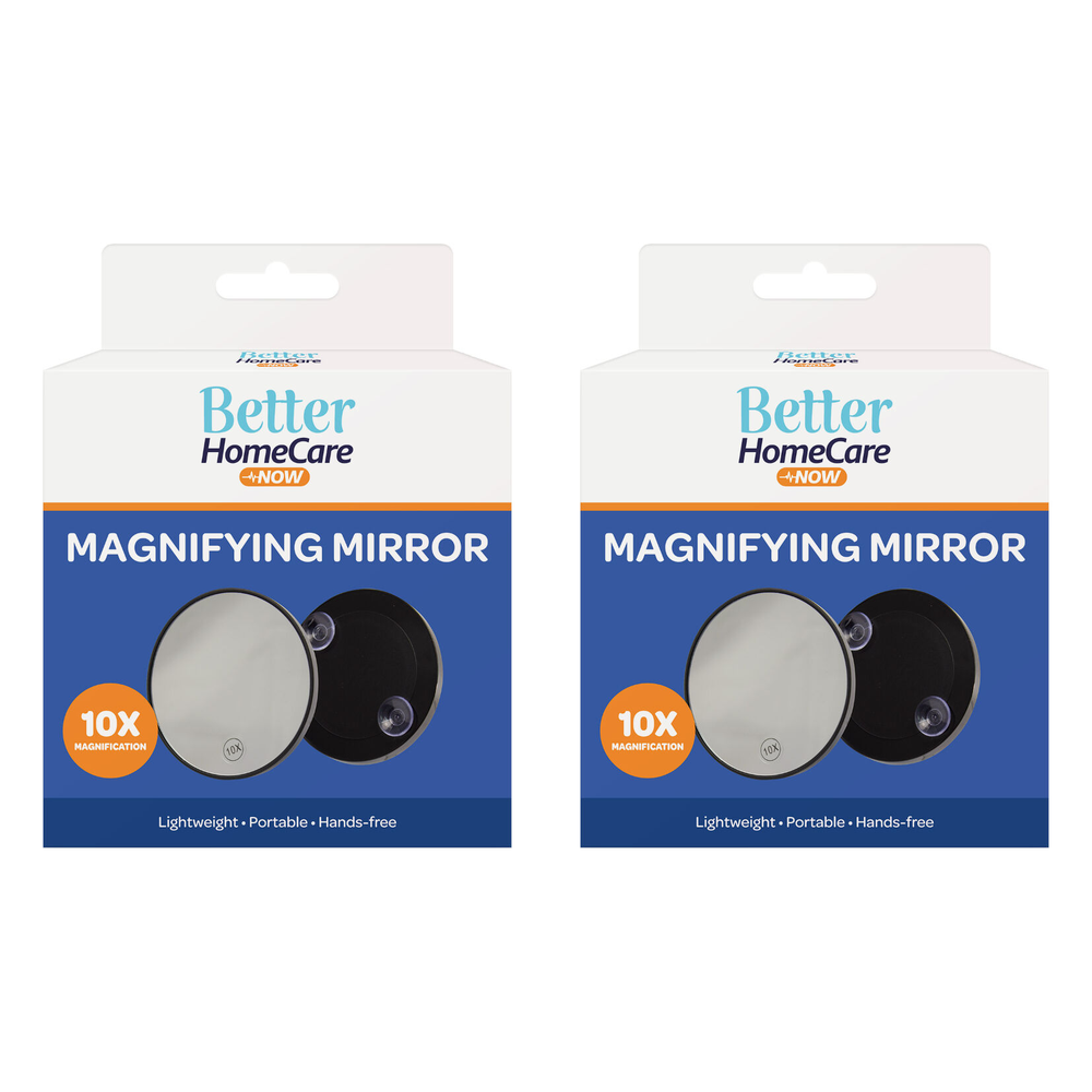 Better HomeCare Now 10x Magnifying Mirror Glass with Suction Cups 10mm x 88mm x 2