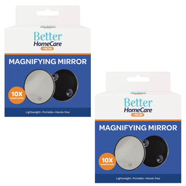Better Home Care Now 10x Magnifying Mirror Glass with Suction Cups 10mm x 88mm x 2