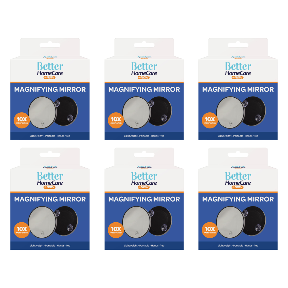 Better Home Care Now 6 Pack 10x Magnifying Mirror 10mm x 88mm