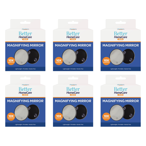 Better Home Care Now 6 Pack 10x Magnifying Mirror 10mm x 88mm