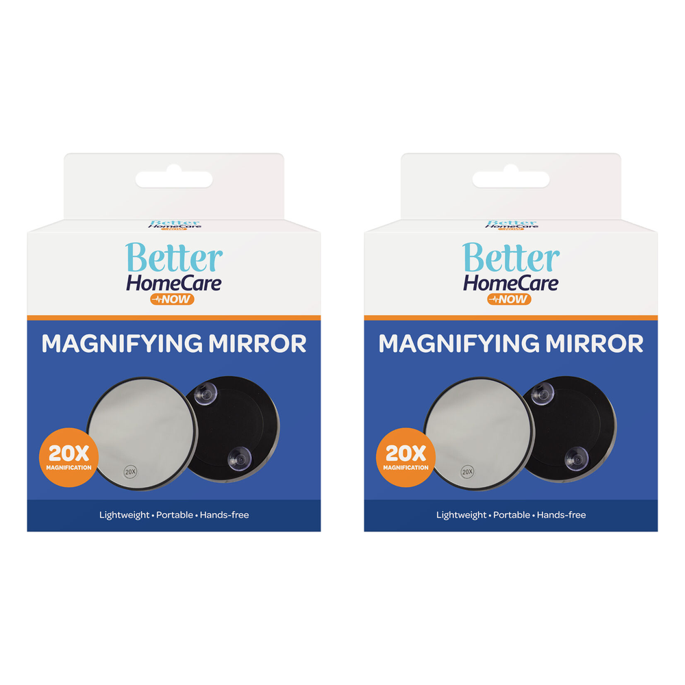 Better HomeCare Now 20x Magnifying Mirror with Suction Cups Pack of 2 88mm