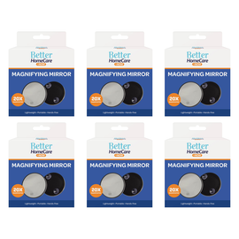 Better Home Care Now 20x Magnifying Mirror Glass 10mm x 88mm Bundle of 6