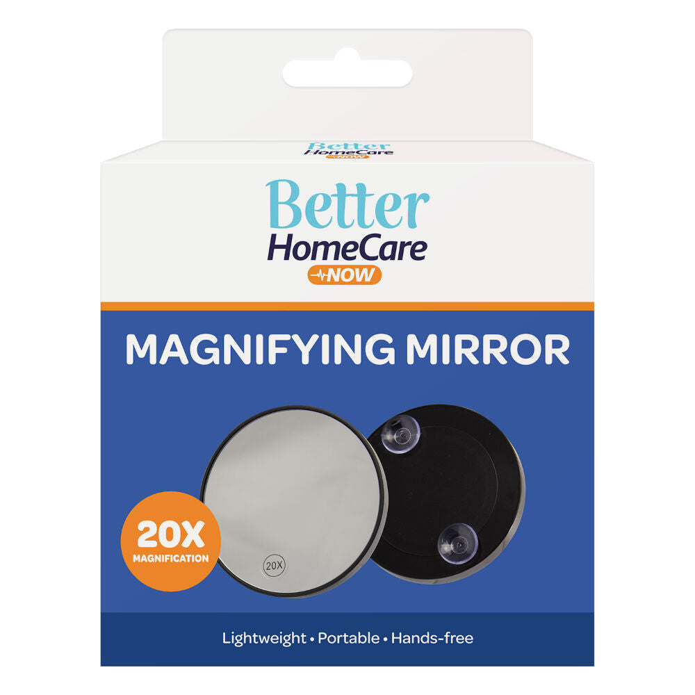 Better Home Care Now 20x Magnifying Mirror Glass with Suction Cups 10mm x 88mm