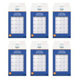 Better Home Care Now Bundle of 6 7 Day Pill Boxes Tray Braille 4 Compartments