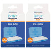 Better Home Care Now 6 Compartment Pill Box 9 x 6.5 x 2.5cm Pack of 2