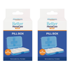 Better HomeCare Now 6 Compartment Pill Box 9 x 6.5 x 2.5cm Pack of 2
