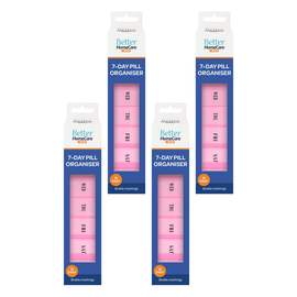 Better Home Care Now 7 Day Pill Box Organiser Bundle of 4 18.5 x 4 x 2.7cm